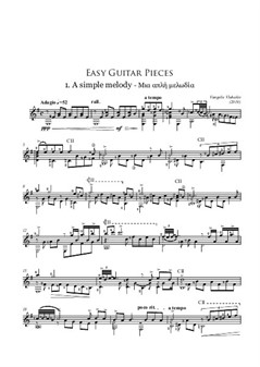 Easy Guitar Pieces No.1 A simple melody
